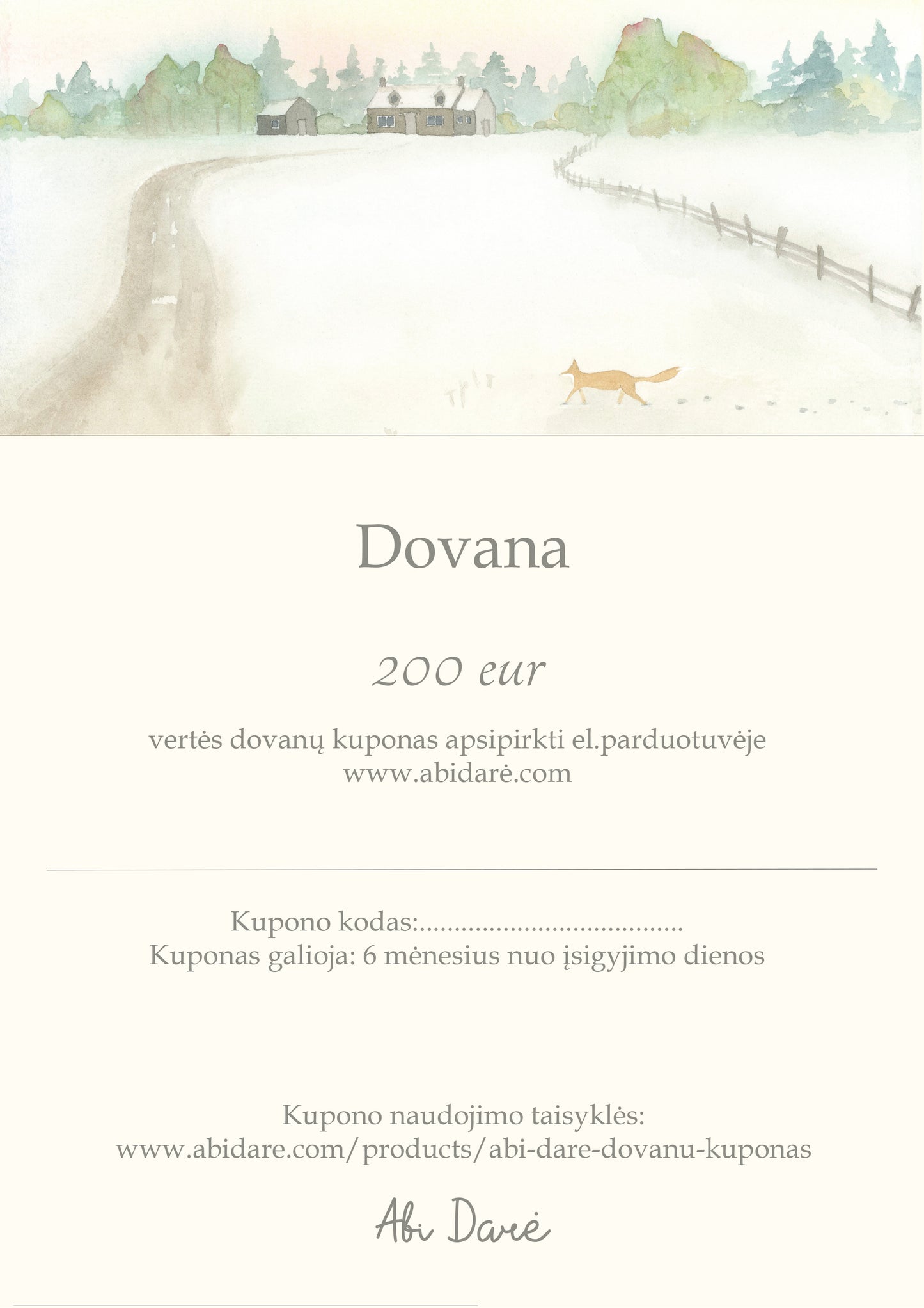 Dovanų kuponas