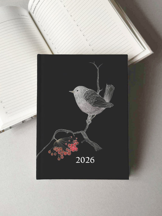 2026 m. darbo kalendorius „Paukščiukas“ juoda