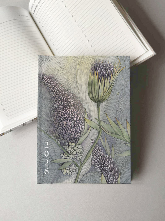 2026 m. darbo kalendorius „Žolynai“ violetinė